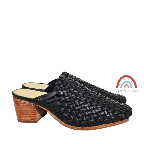 New! Nisolo All Day Woven Leather Heeled Mule - Picture 6 of 16